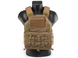 420 Vestă tactică pentru transport de plăci cu 3 pungi - Coyote Brown [EmersonGear]