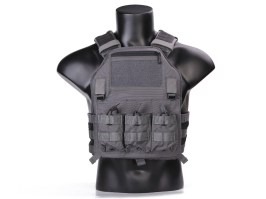 420 Vestă tactică pentru transport de plăci cu 3 pungi - Wolf Grey [EmersonGear]