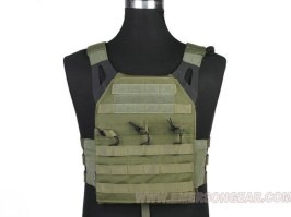 Purtător de plăci Jumer cu geantă triplă M4 și plăci balistice fictive - Olive Drab [EmersonGear]