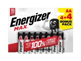 Acumulator alcalin ne reîncărcabil MAX 1,5V AA / LR06 - 8 buc [Energizer]