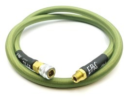 HPA S&F furtun Mk.II - femelă QD 1/8NPT - 100cm cu împletitură - Olive [EPeS]