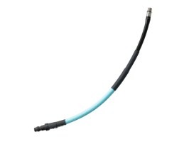 USL SlimLine HPA furtun - QD masculin + 1/8NPT, 25cm cu împletitură - Ocean Blue [EPeS]