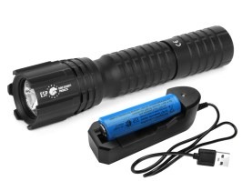 Tactic 10W LED lanterna BARRACUDA 10, 4 moduri Adaptor USB și baterie [ESP]