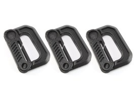 Universal 5 cm D forma cârlig rapid bucles plastic (3pcs) - Negru [FMA]