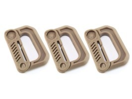 Universal 5 cm formă D cârlig rapid din plastic bucles (3pcs) - Desert [FMA]