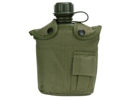 Cantină de plastic 1L US cu capac - verde [Fosco]