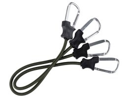 Corduri elastice cu carabină, 60 cm, 2 buc. – Verde [Fosco]
