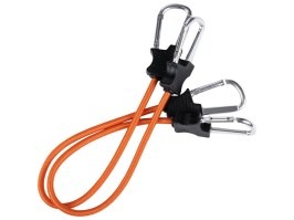 Corduri elastice cu carabină, 60 cm, 2 buc. – Portocaliu [Fosco]