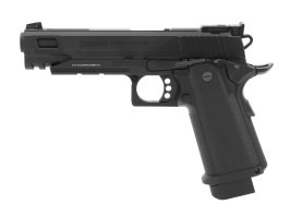 Pistol airsoft GPM1911 CP MS, complet metalic, cu gaz (GBB) - negru [G&G]