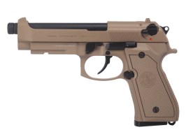 Pistol Airsoft GPM92 GP2 DST, integral din metal, cu recul pe gaz (GBB) - TAN [G&G]