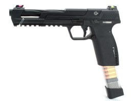 Pistol airsoft Piranha SL, complet metalic, cu gaz (GBB) - negru [G&G]