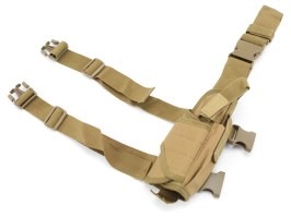 Holster universal tactic cu picior coborât - TAN

 [Imperator Tactical]