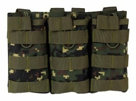 Husă de depozitare triplă pentru încărcătoare M4/16 - Digital Woodland [Imperator Tactical]