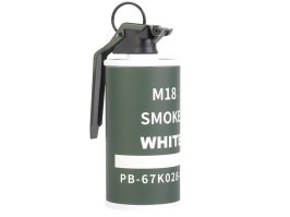 Grenadă fumigenă M18 falsă (container BB) - alb [Imperator Tactical]