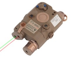 AN/PEQ-15-C Modul laser roșu și verde pentru iluminator LED - TAN [Imperator Tactical]