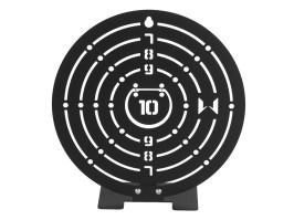 Țintă metalică circulară de antrenament 24x24cm - Negru [Imperator Tactical]