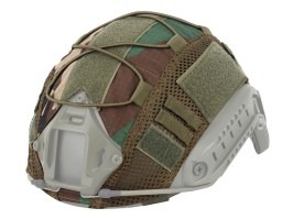 Cască de protecție FAST cu cordon elastic - Woodland
 [Imperator Tactical]