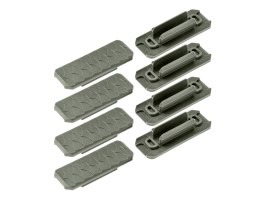 M-LOK nylon rail acoperă tip 3 (8 buc) - gri [JJ Airsoft]