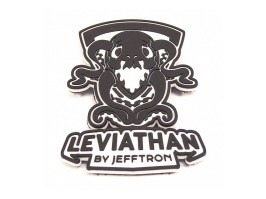 Patch PVC 3D Leviathan cu velcro - alb-negru [JeffTron]