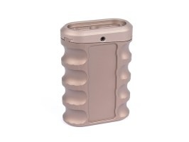 Mâner vertical multi-unghi reglabil CNC 0-8°, din aluminiu (M-LOK & KeyMod) – FDE [JJ Airsoft]
