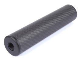 Fibra de carbon Mock Suppressor 170 x 37 mm, 14 mm CW/CCW Thread [JJ Airsoft]