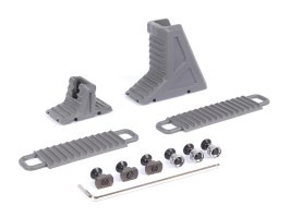 Set de opritoare pentru mâini Fullstop cu ghidare internă a cablului, M-LOK & KeyMod – Gri [JJ Airsoft]