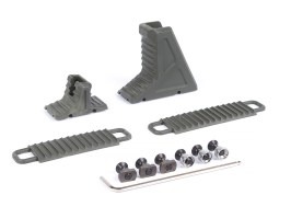 Set de opritoare pentru mâini Fullstop cu traseu intern al cablului, M-LOK & KeyMod – Olive [JJ Airsoft]