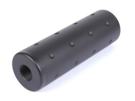 Metal Dummy Suppressor 100 x 35 mm, 14 mm CW/CCW Thread - negru [JJ Airsoft]