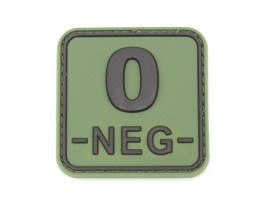 PVC 3D Tip de sânge plasture velcro 0 Neg - OD [JTG]