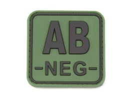 PVC 3D Patch velcro pentru grupa sanguină AB Neg - OD [JTG]