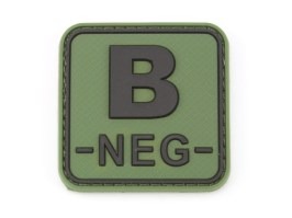 PVC 3D Patch velcro pentru grupa sanguină B Neg - OD [JTG]