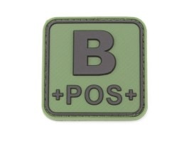 PVC 3D Tip de sânge plasture velcro B Pos - OD [JTG]