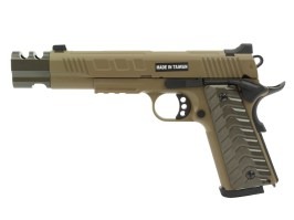 Pistol airsoft KP-16, complet metalic, gaz blowback - TAN [KJ Works]