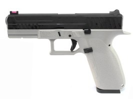 Pistol airsoft KP-13, glisieră metalică neagră, blowback, CO2 - gri [KJ Works]