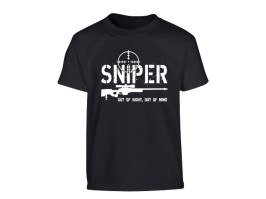 Tricou pentru copii SNIPER - Negru [KOMBAT Kids]
