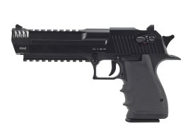 Pistol airsoft DE .50AE L6 CO2, glisieră metalică, blowback, full auto - Negru [KWC]