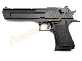 Pistol airsoft DE .50AE CO2, glisieră metalică, blowback - Negru [KWC]