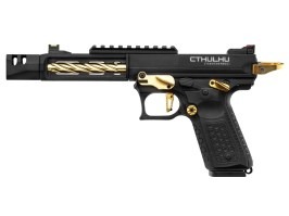 Pistol airsoft Tandemkross CTHULHU GBB cu cutie de transport - Negru/Oro [Lancer Tactical]
