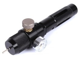 Încărcător portabil de reumplere cu CO₂ pentru grenade de airsoft, prevăzut cu manometru [MadBull]