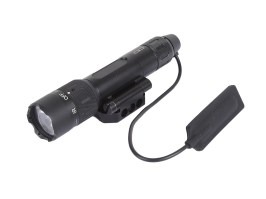 Lanternă tactică cu LED WMX200 (stroboscopică / IR) cu suport pentru arme pliabil RIS - Negru [Night Evolution]