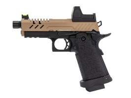 Airsoft GBB pistol Hi-Capa 3.8 PRO Red Dot, TAN slide [Vorsk]