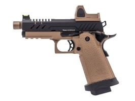 Pistol Airsoft GBB Hi-Capa 3.8 PRO Red Dot, negru-TAN [Vorsk]