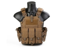 Vestă tactică cu suport de plăci 094K cu eliberare rapidă - Coyote Brown [EmersonGear]