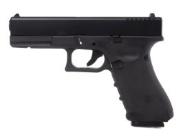 Pistol airsoft EU7, glisieră metalică, gaz blowback - Negru [Raven]