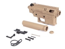 Corp / receptor complet din nailon M4 cu tub pentru pat – TAN [SLONG Airsoft]