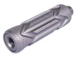 Amortizor de zgomot din metal 128 x 35 mm (SL10336B) – Gri [SLONG Airsoft]