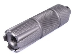 Amortizor de zgomot din metal 128 x 35 mm (SL10337B) - Gri [SLONG Airsoft]