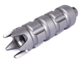 Amortizor de zgomot din metal 128 x 35 mm (SL10338B) - Gri [SLONG Airsoft]
