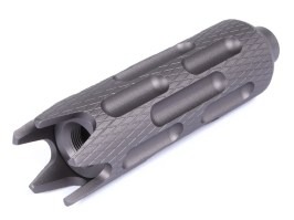 Amortizor de zgomot din metal 128 x 35 mm (SL10339B) - Gri [SLONG Airsoft]