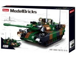 Model Bricks M38-B0839 Tanc de luptă principal german 2in1 [Sluban]